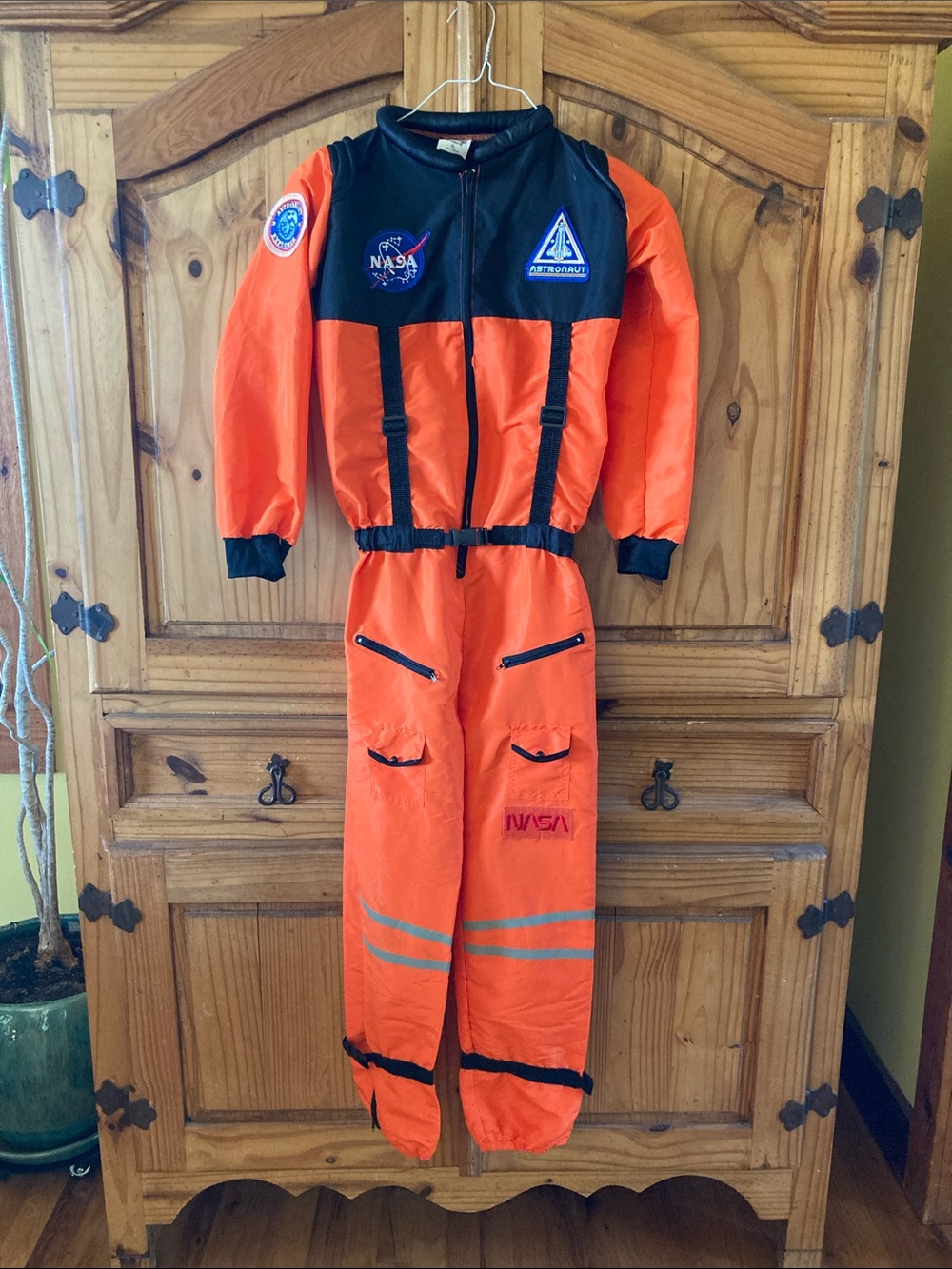 Kids NASA Astronaut orange Halloween costume size XL